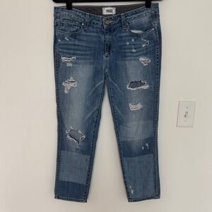 PAIGE Jimmy Jimmy Crop Women's Distressed Jeans - Size 28
